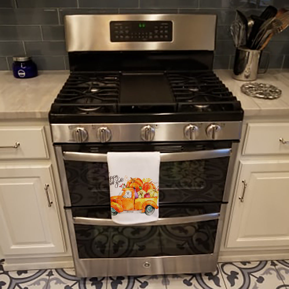 Fall Harvest Maltese Kitchen Towel Set of 2-2