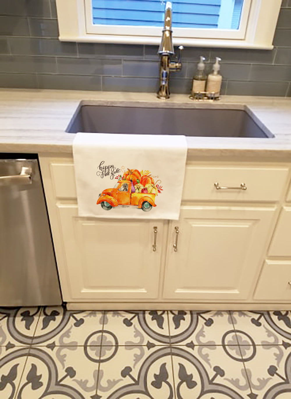 Fall Harvest Weimaraner Kitchen Towel Set of 2-1