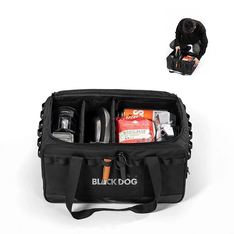 30L Camping Storage Bag Heavy-Duty Gear Black-3